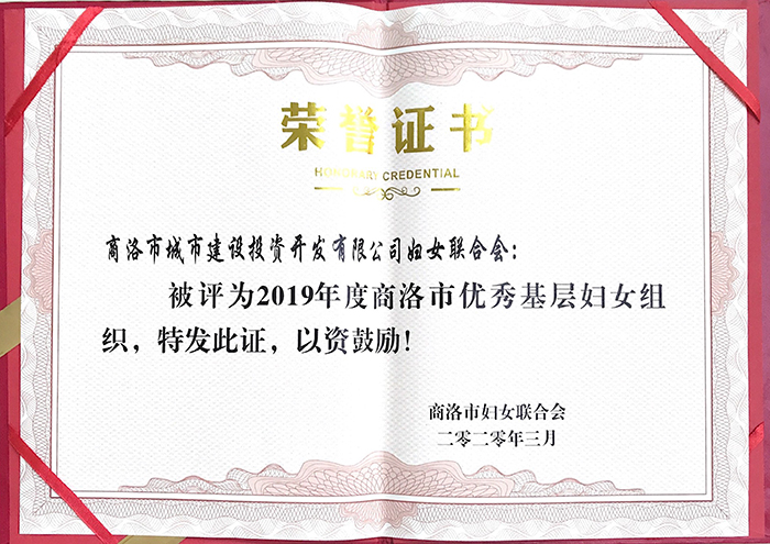 市城投公司婦女聯(lián)合會(huì)榮獲優(yōu)秀基層?jì)D女組織稱(chēng)號(hào)